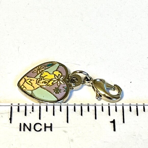Vintage Disney Tinker Bell Tinkerbell Charm Disneyana Fairy Heart Zipper Pull - Picture 8 of 8